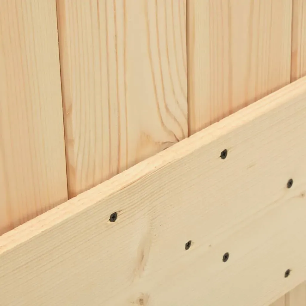 Sliding Door with Hardware Set 100x210 cm Solid Wood Pine Price