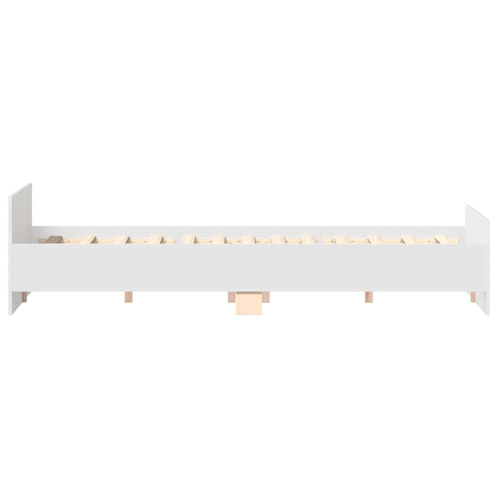 Bed Frame without Mattress White 183x203 cm King Price