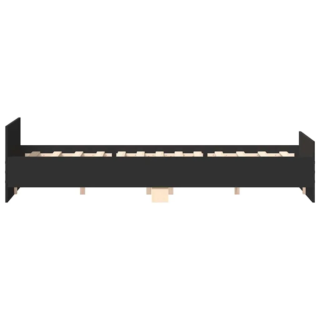 Bed Frame without Mattress Black 183x203 cm King Price