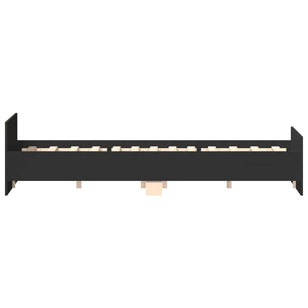 Bed Frame without Mattress Black 135x190 cm Price