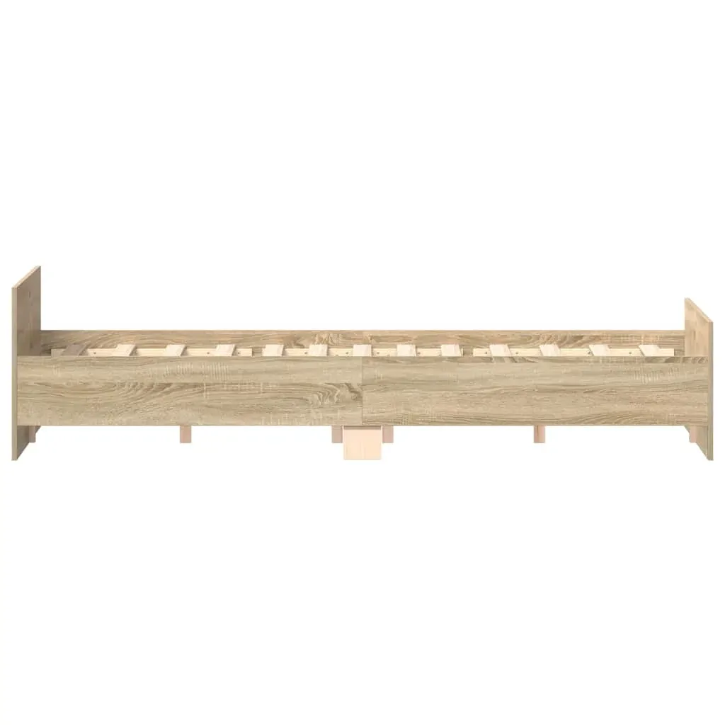Bed Frame without Mattress Sonoma Oak 135x190 cm Price
