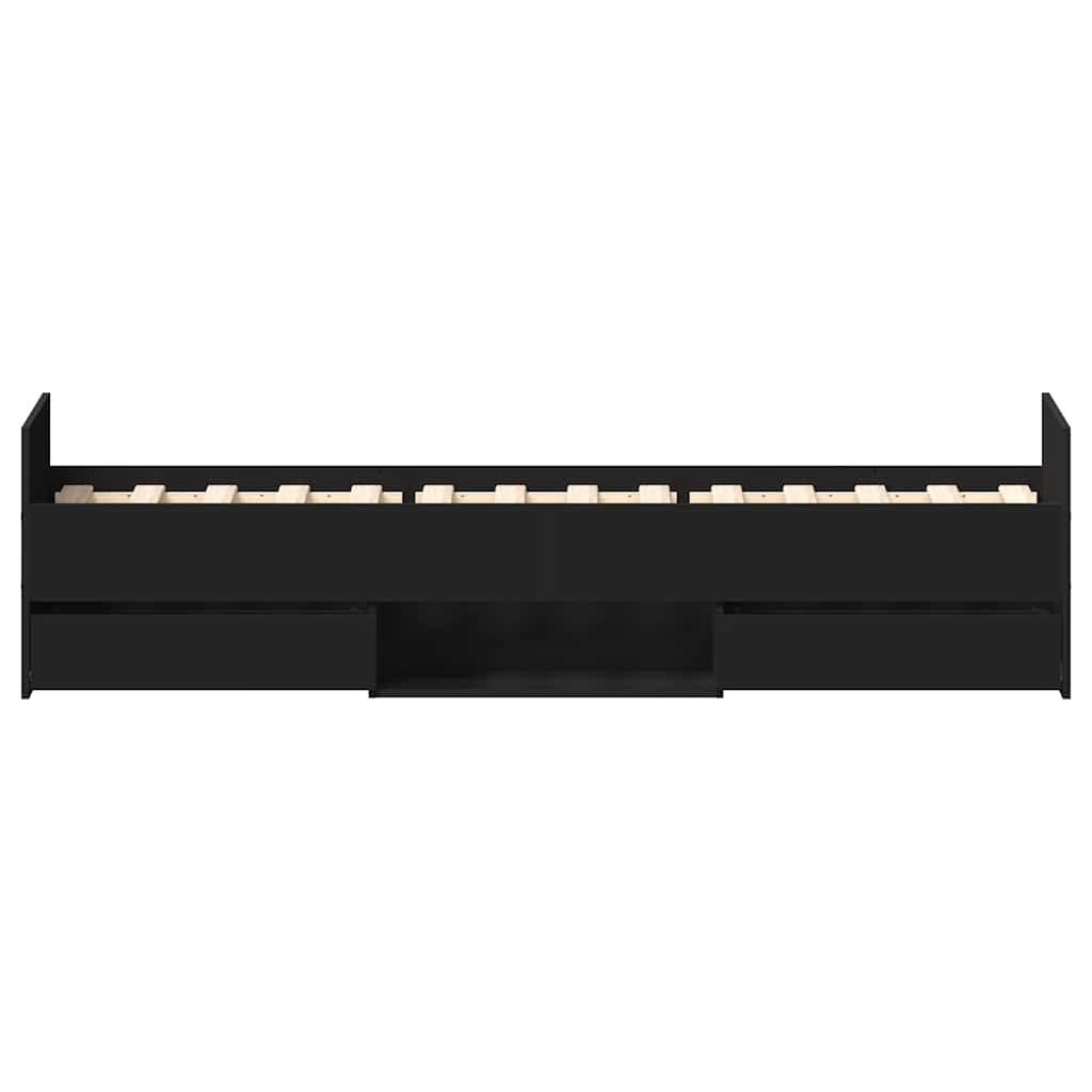 Bed Frame without Mattress Black 90x190 cm Price