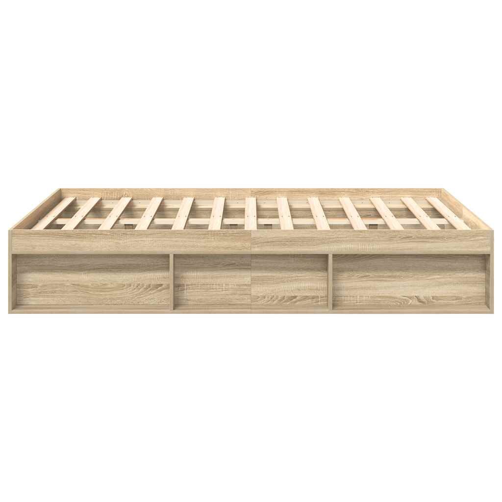 Bed Frame without Mattress Sonoma Oak 150x200 cm Price