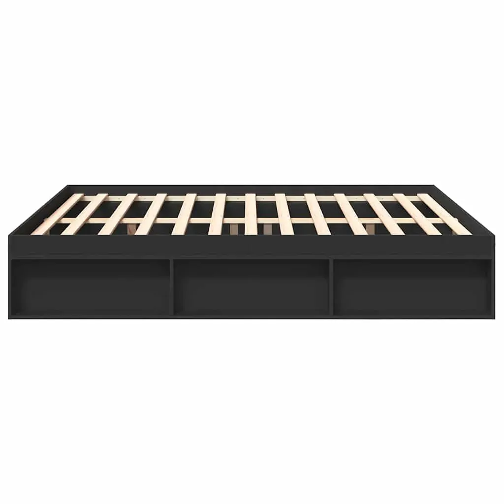 Bed Frame without Mattress Black 183x203 cm King Price