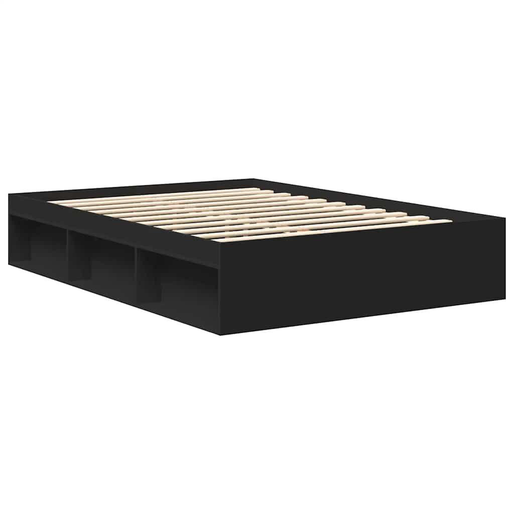 Bed Frame without Mattress Black 135x190 cm Price