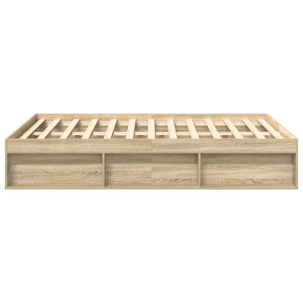 Bed Frame without Mattress Sonoma Oak 135x190 cm Price