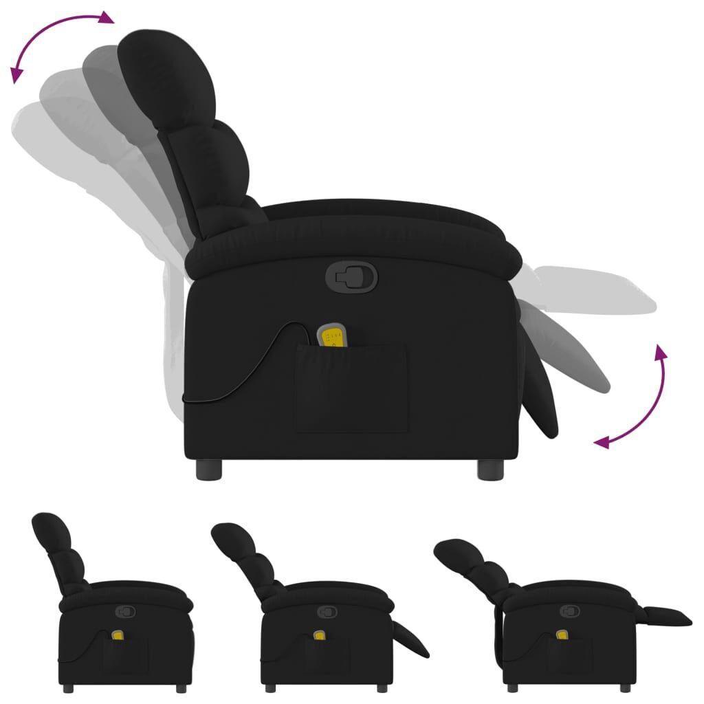 Massage Recliner Chair Black Fabric Price
