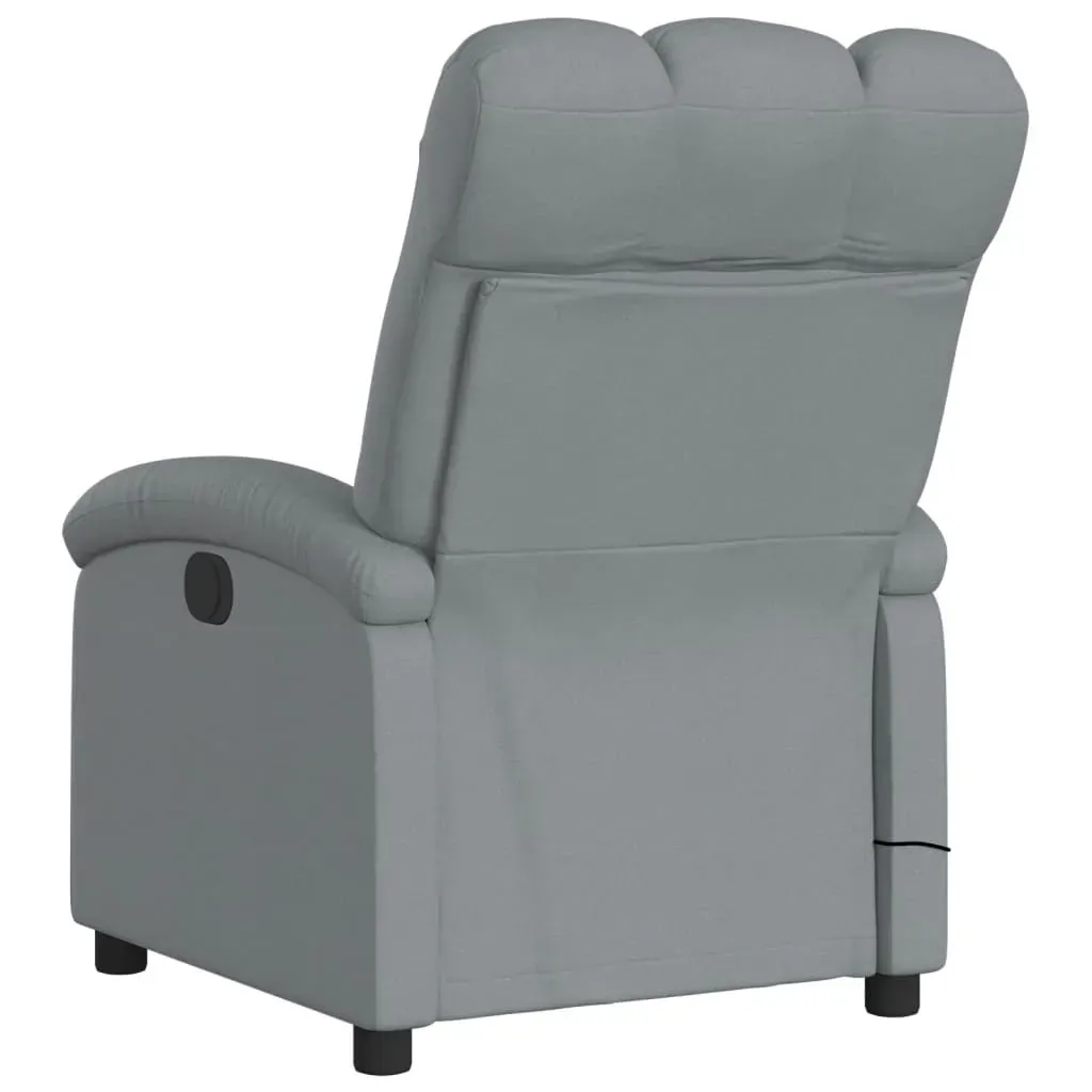 Massage Recliner Chair Light Grey Fabric Price