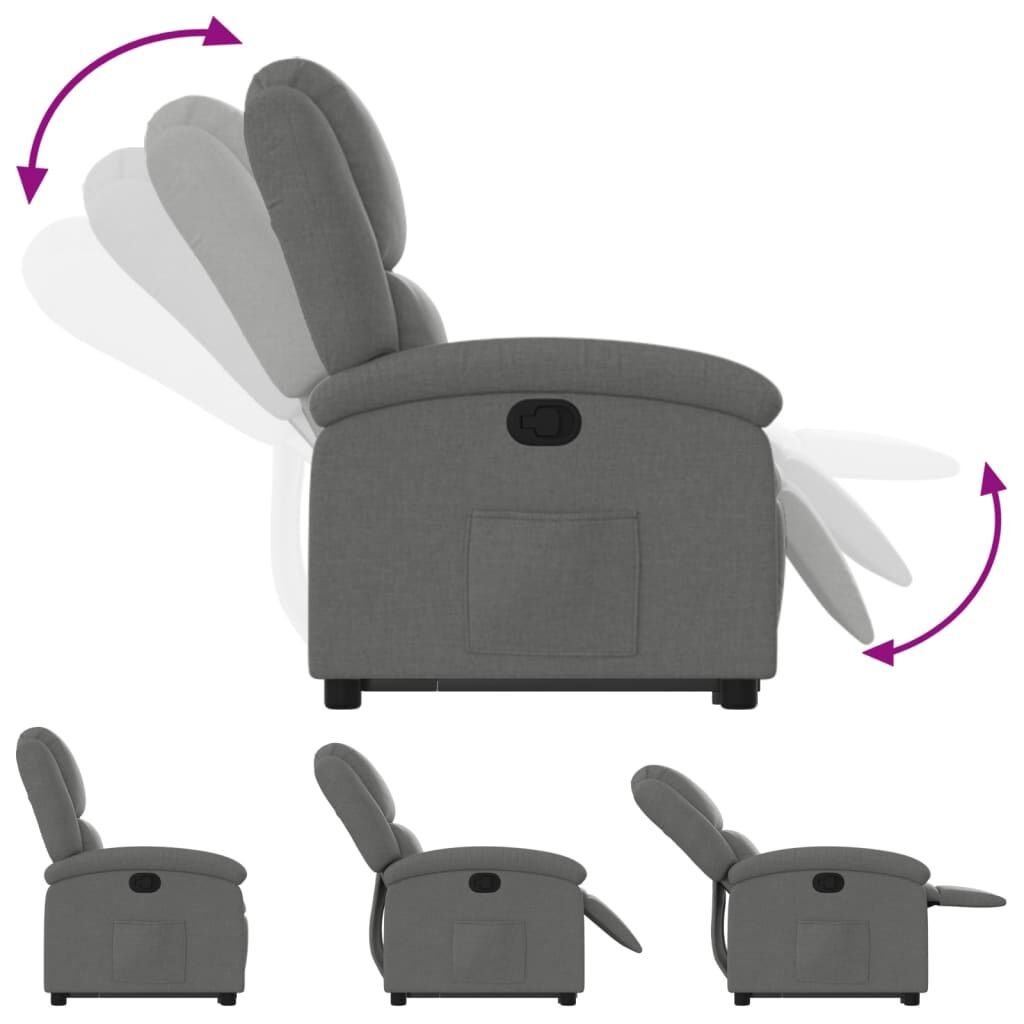 Stand up Recliner Chair Dark Grey Fabric Price