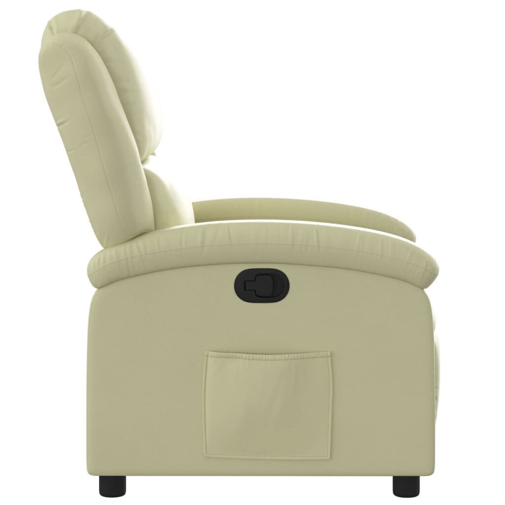 Recliner Chair Cream Real Leather Price
