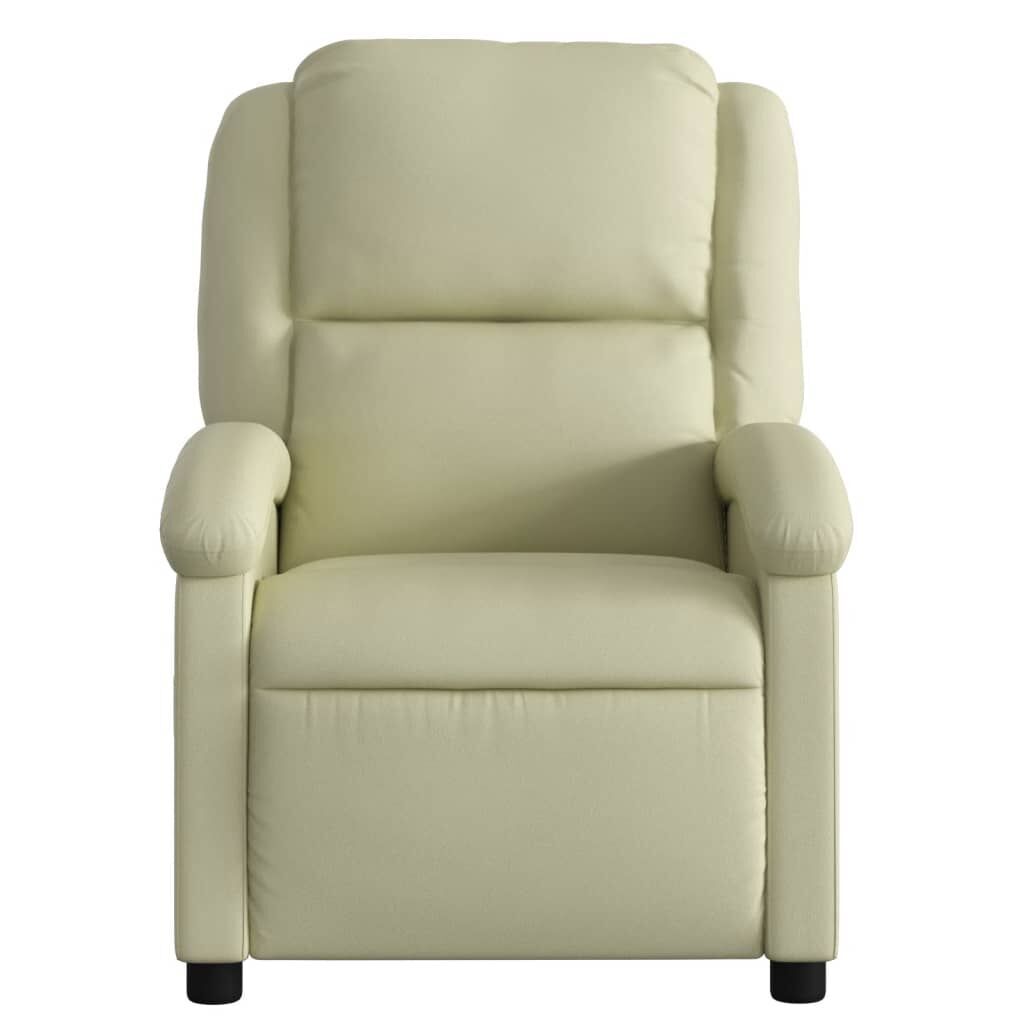 Massage Recliner Chair Cream Real Leather Price
