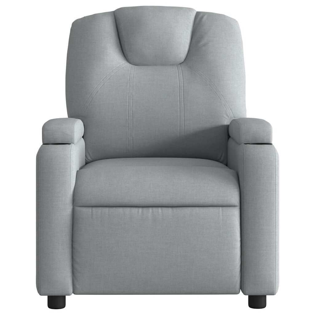 Massage Recliner Chair Light Grey Fabric Price