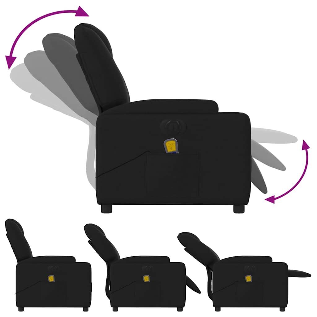 Electric Massage Recliner Chair Black Fabric Price