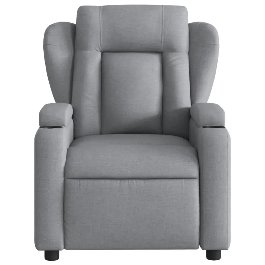 Recliner Chair Light Grey Fabric Price