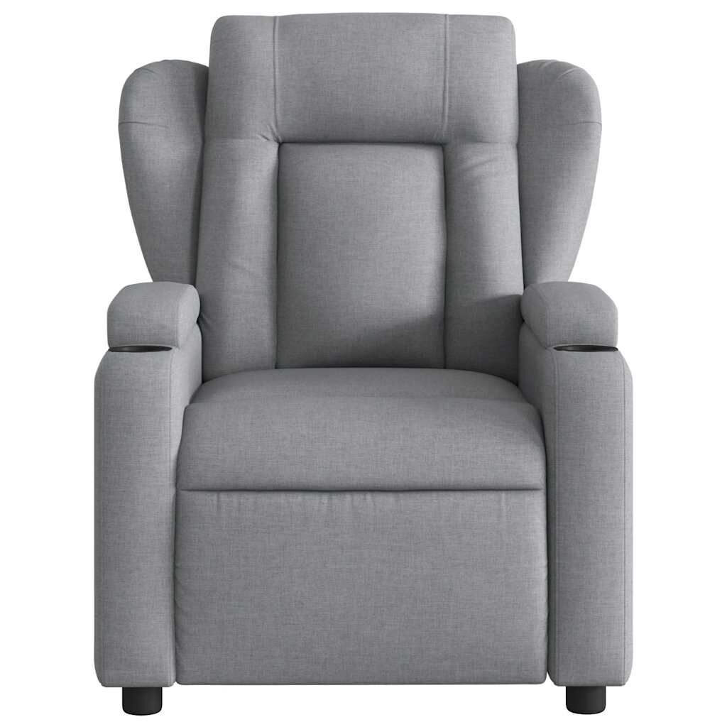 Massage Recliner Chair Light Grey Fabric Price