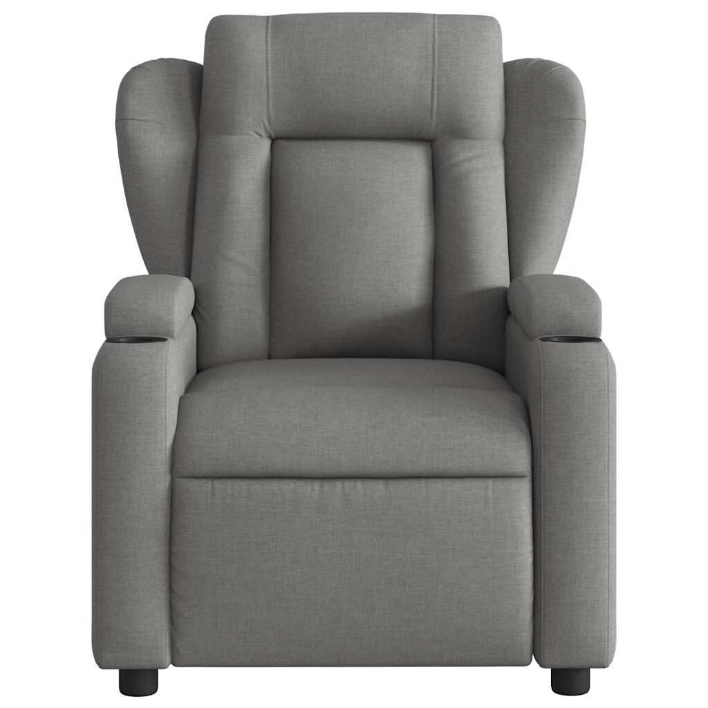 Massage Recliner Chair Dark Grey Fabric Price