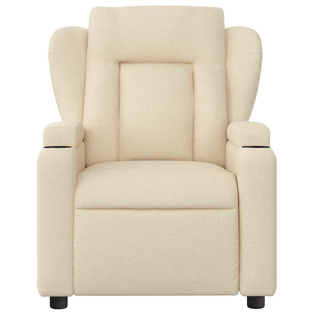 Massage Recliner Chair Cream Fabric Price