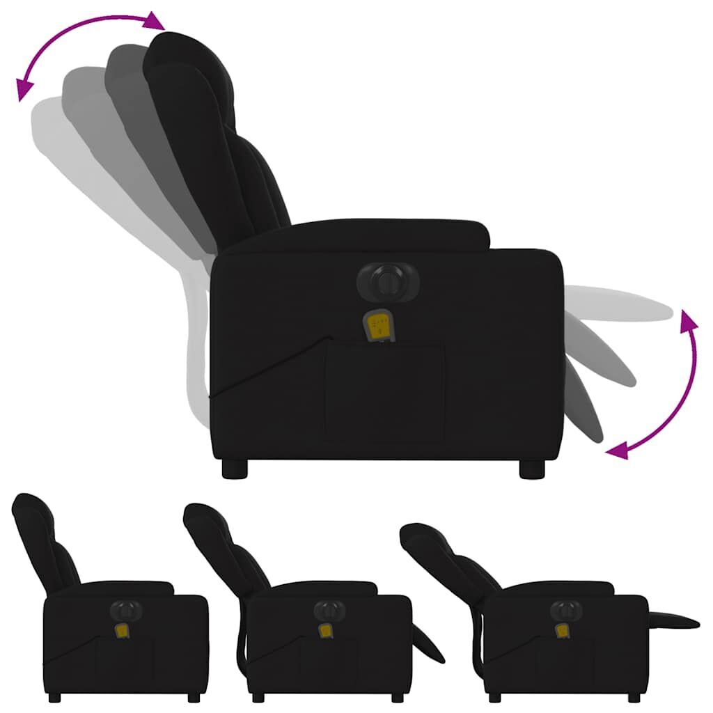 Electric Massage Recliner Chair Black Fabric Price