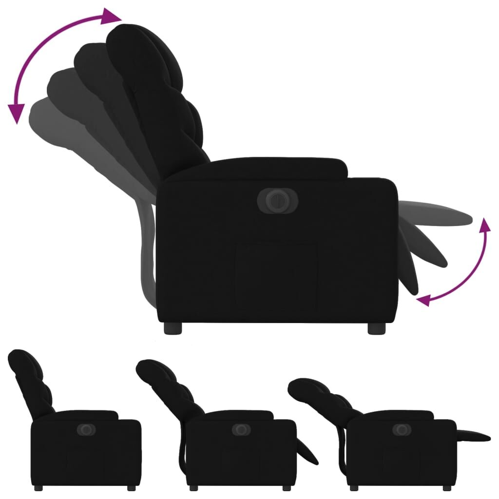Electric Recliner Chair Black Fabric Price