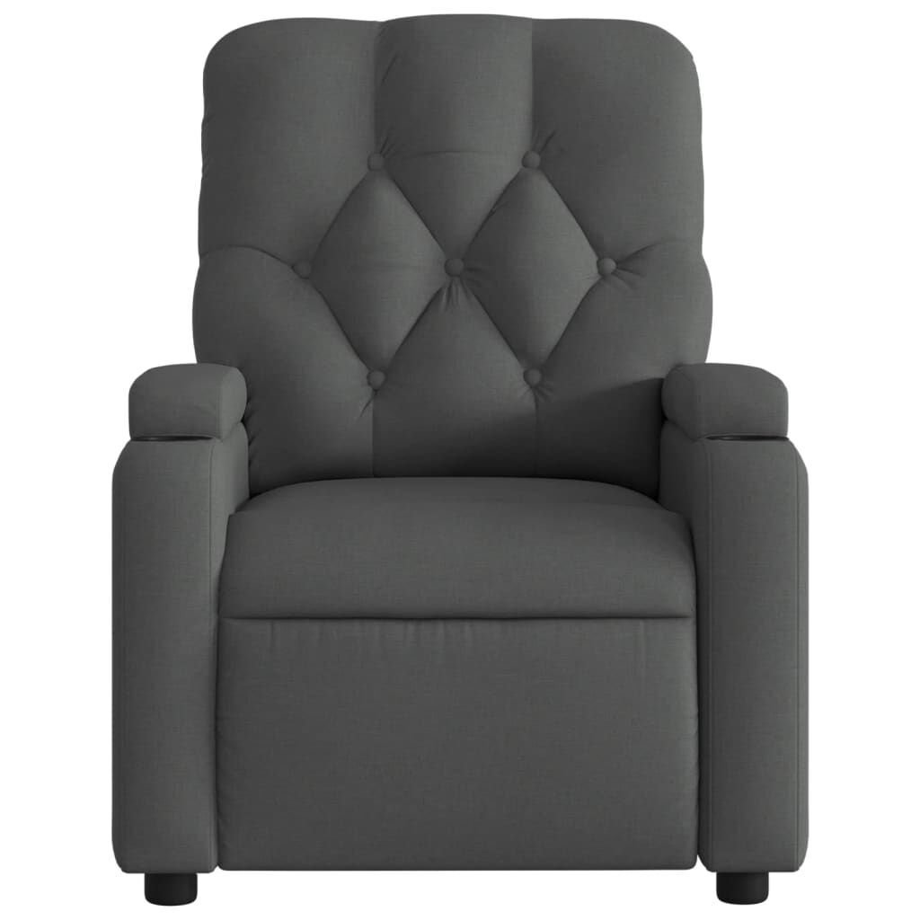 Massage Recliner Chair Dark Grey Fabric Price