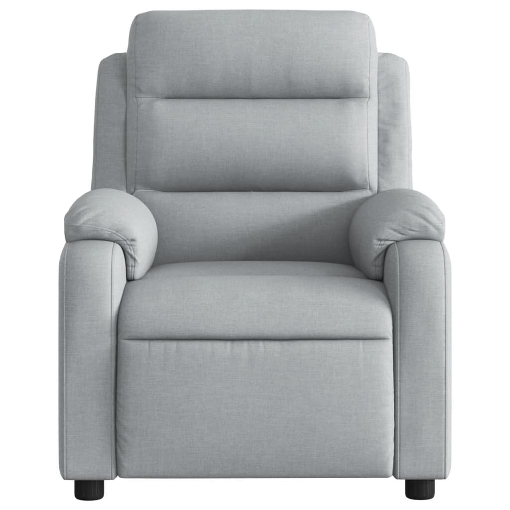 Massage Recliner Chair Light Grey Fabric Price