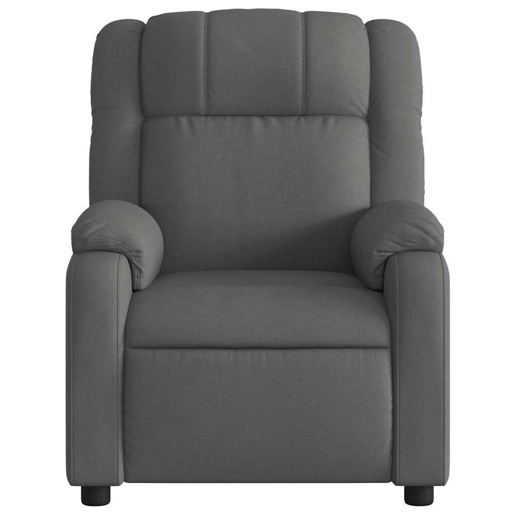 Massage Recliner Chair Dark Grey Fabric Price