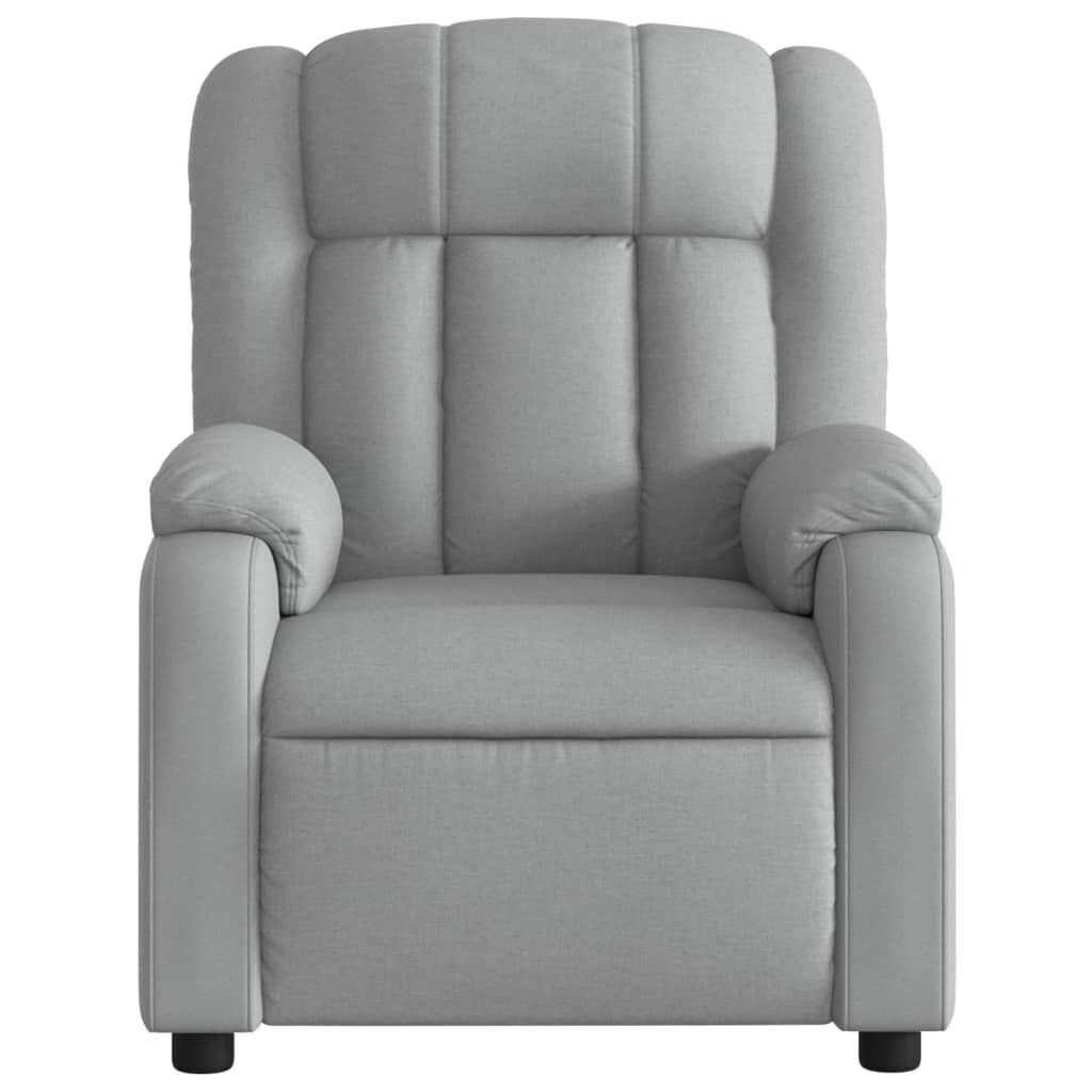 Massage Recliner Chair Light Grey Fabric Price