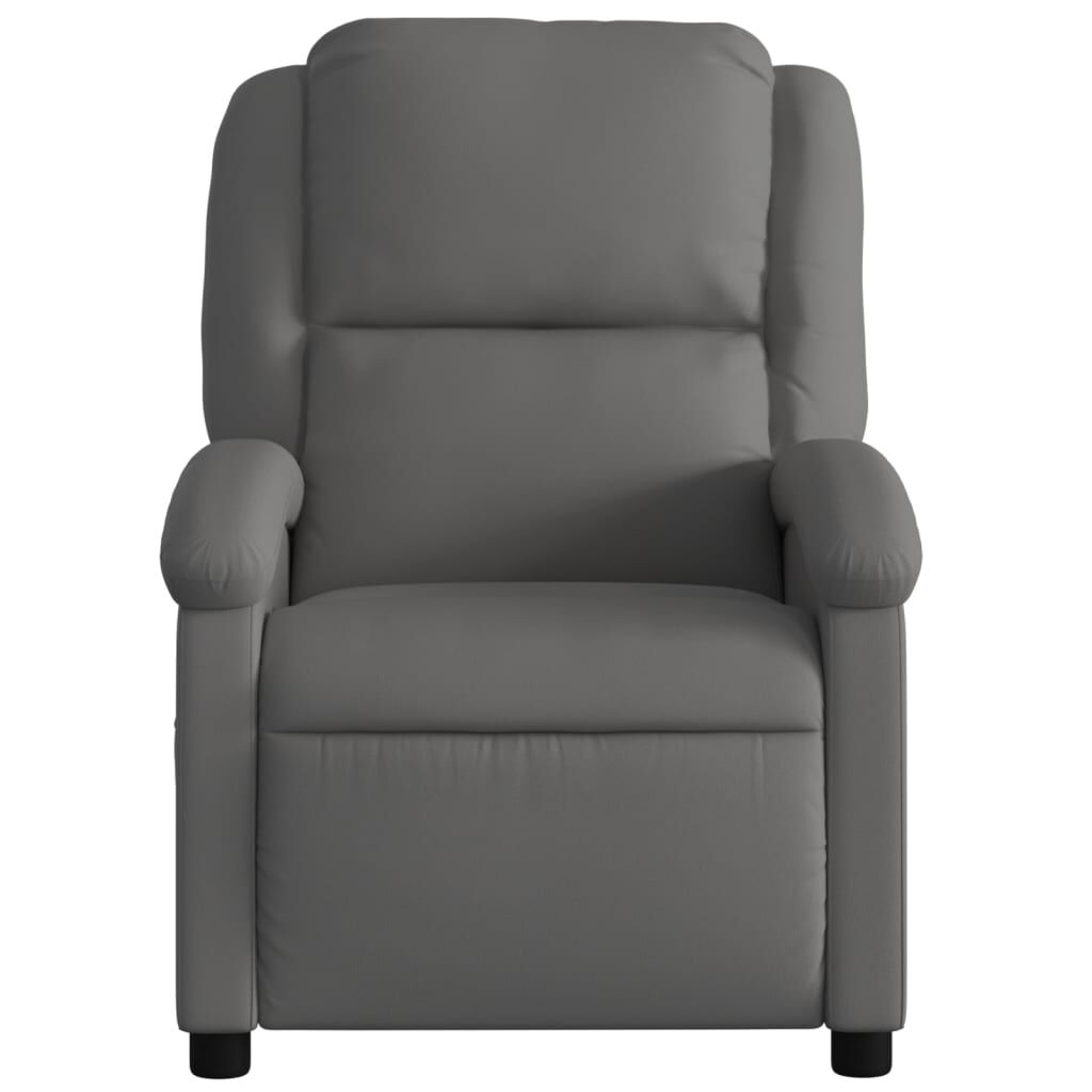 Recliner Chair Grey Real Leather Price