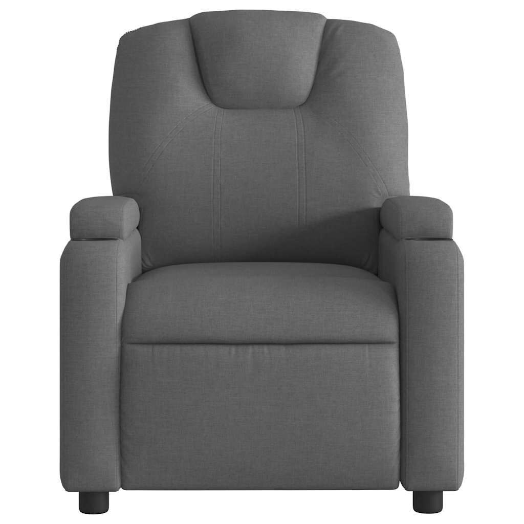 Massage Recliner Chair Dark Grey Fabric Price