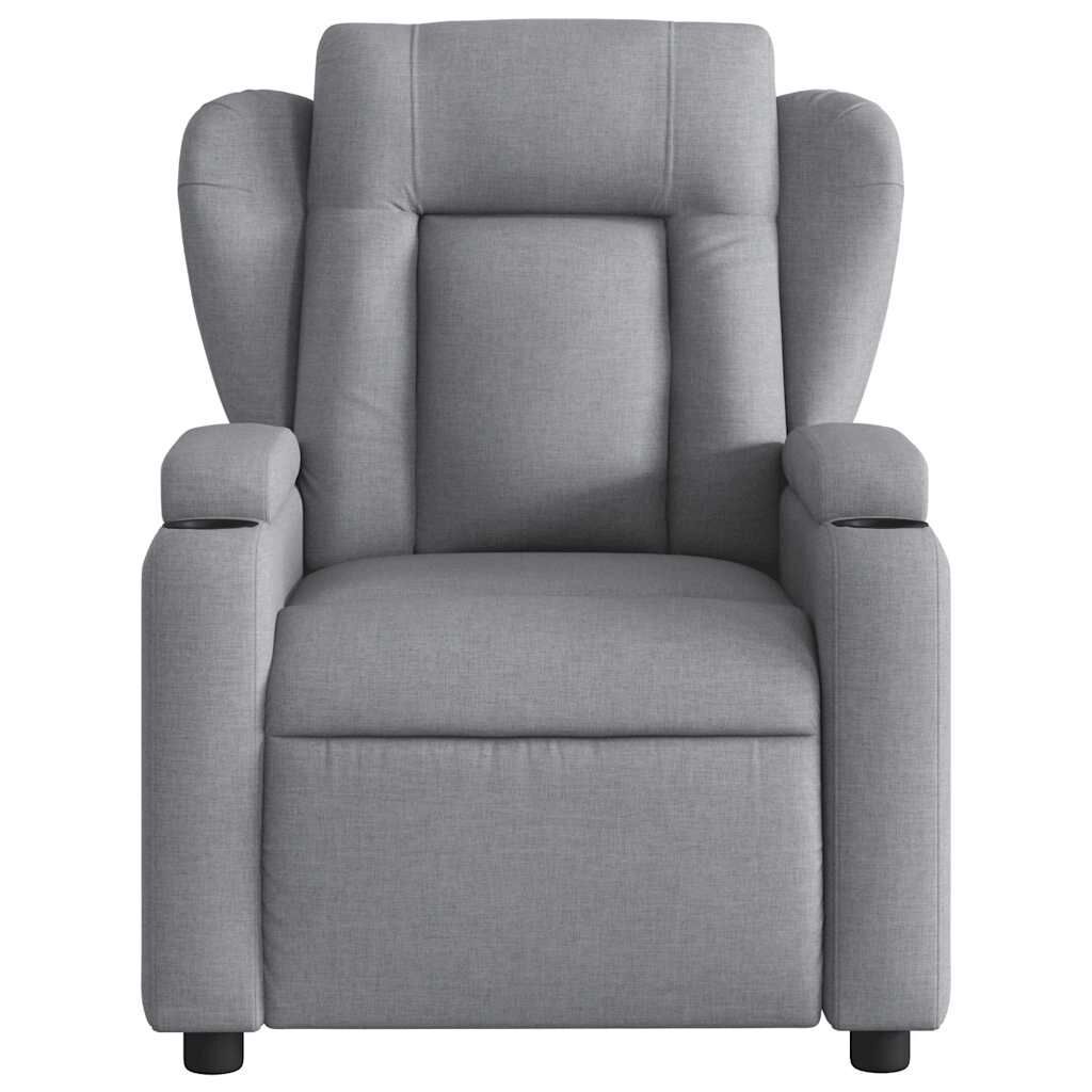 Massage Recliner Chair Light Grey Fabric Price