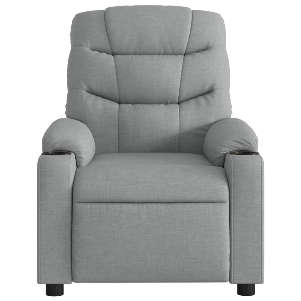 Massage Recliner Chair Light Grey Fabric Price