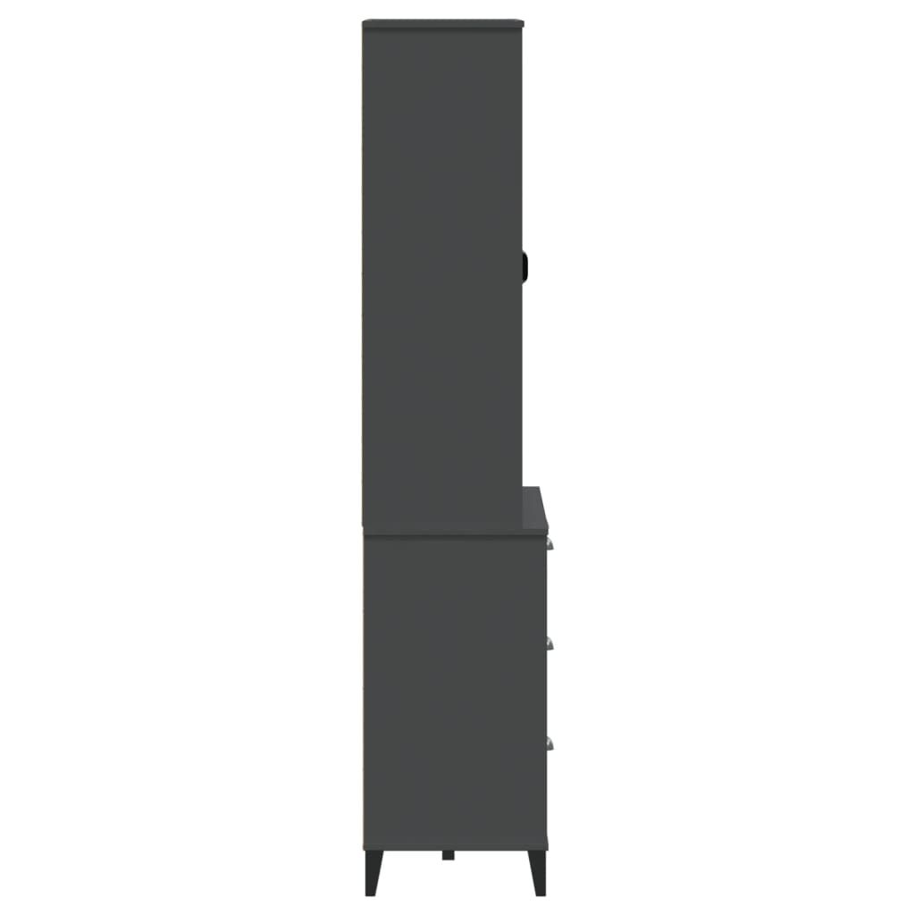 Highboard VIKEN Anthracite Grey 80x40x190 cm Solid Wood Pine Price