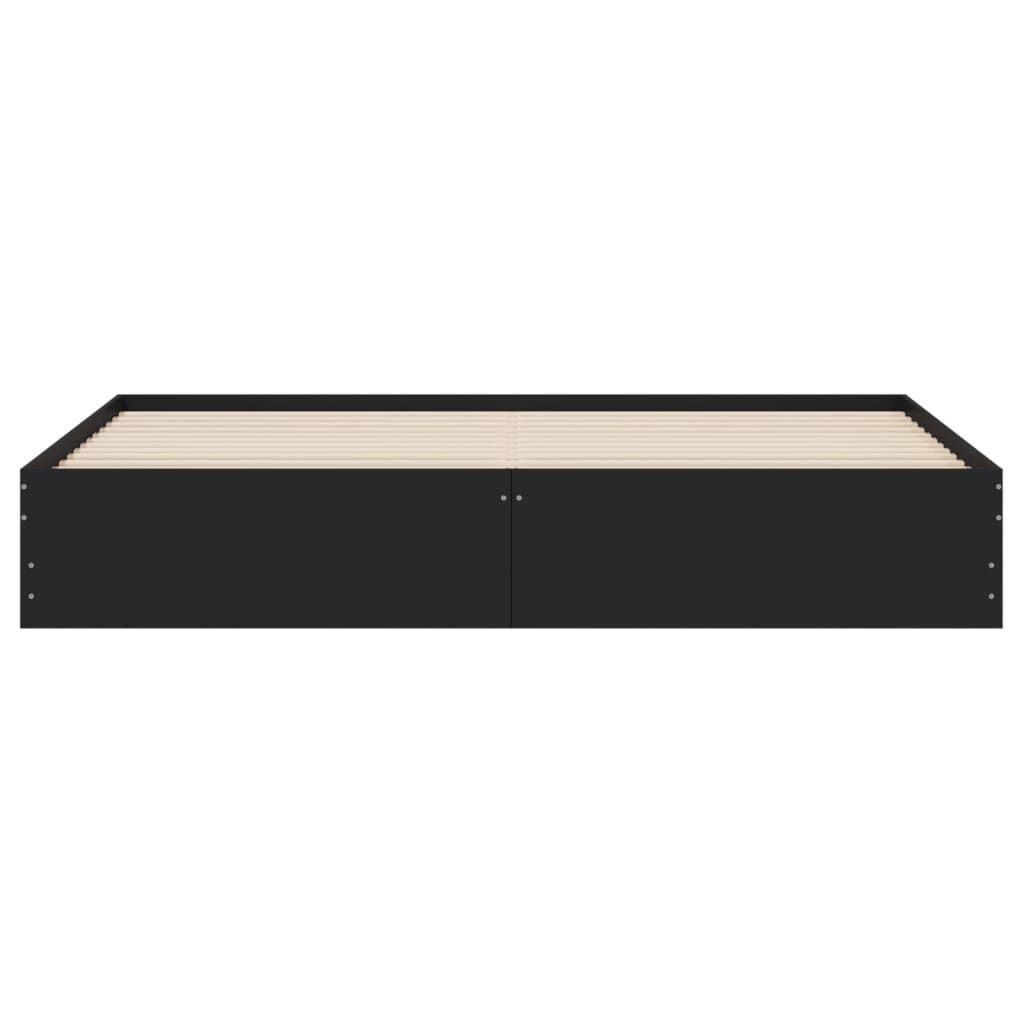 Bed Frame with Drawers without Mattress Black 183x203 cm King Price