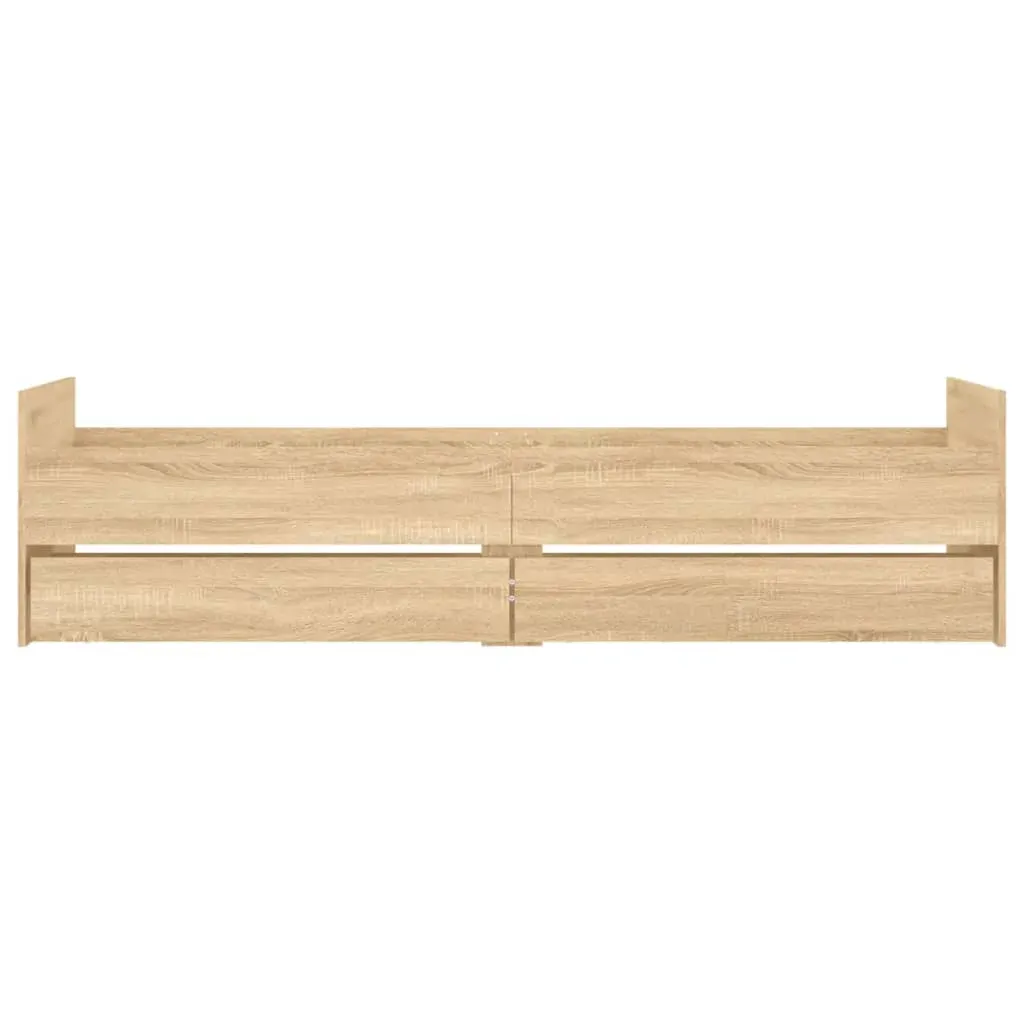 Bed Frame with Drawers without Mattress Sonoma Oak 90x190 cm Price
