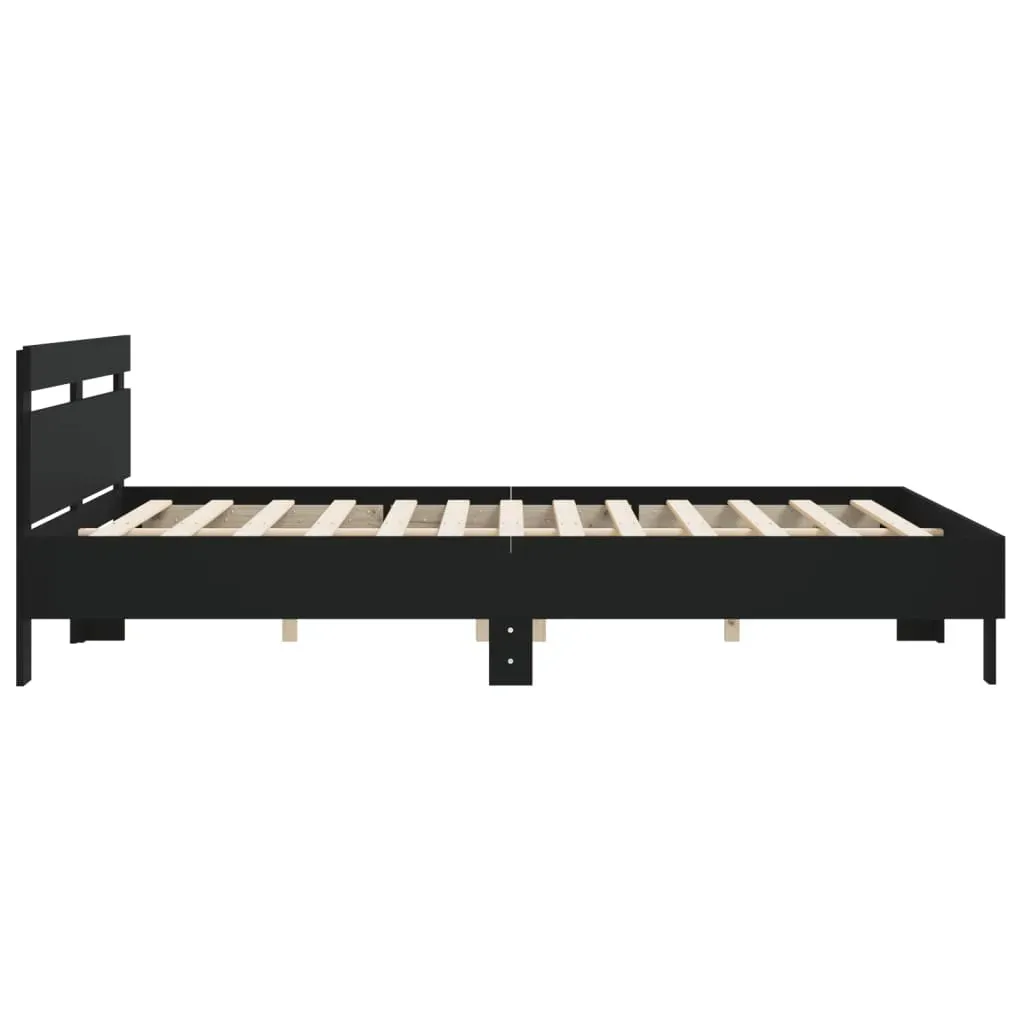 Bed Frame without Mattress Black 183x203 cm King Price