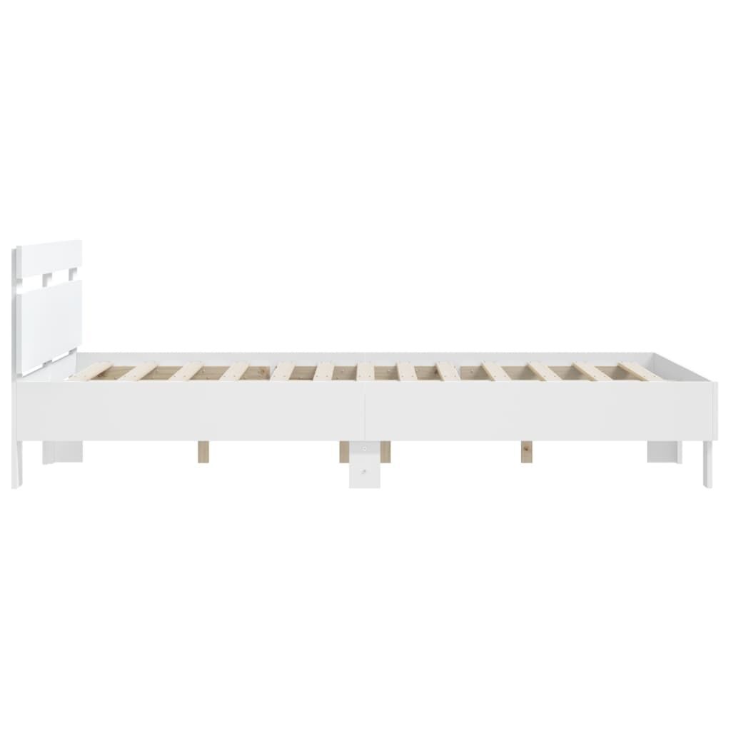 Bed Frame without Mattress White 150x200 cm Price