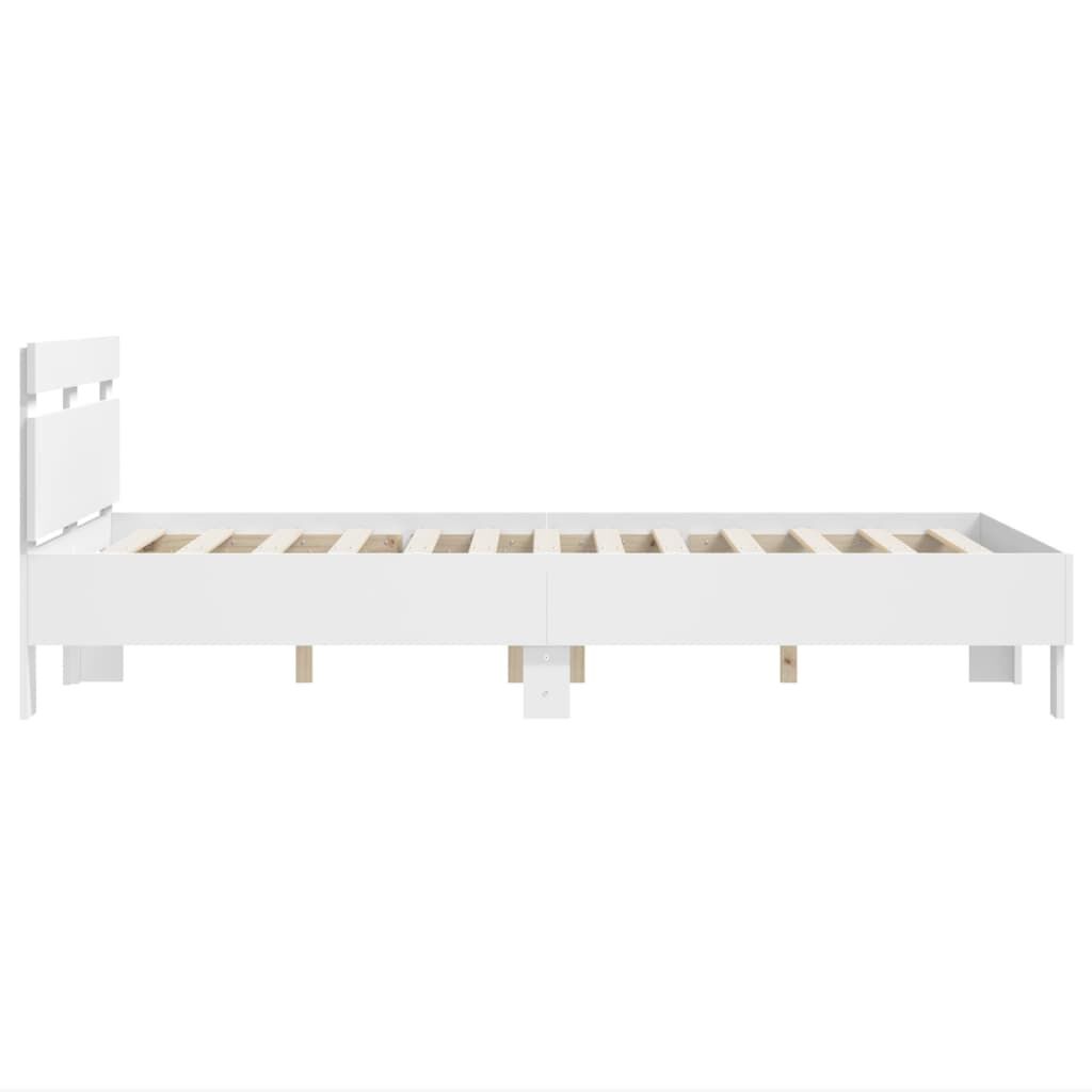 Bed Frame without Mattress White 135x190 cm Price