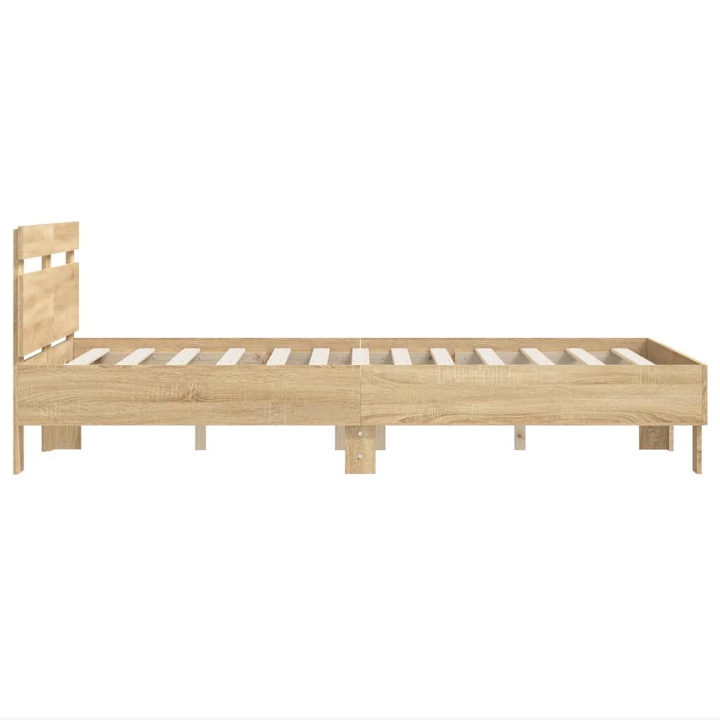 Bed Frame without Mattress Sonoma Oak 135x190 cm Price