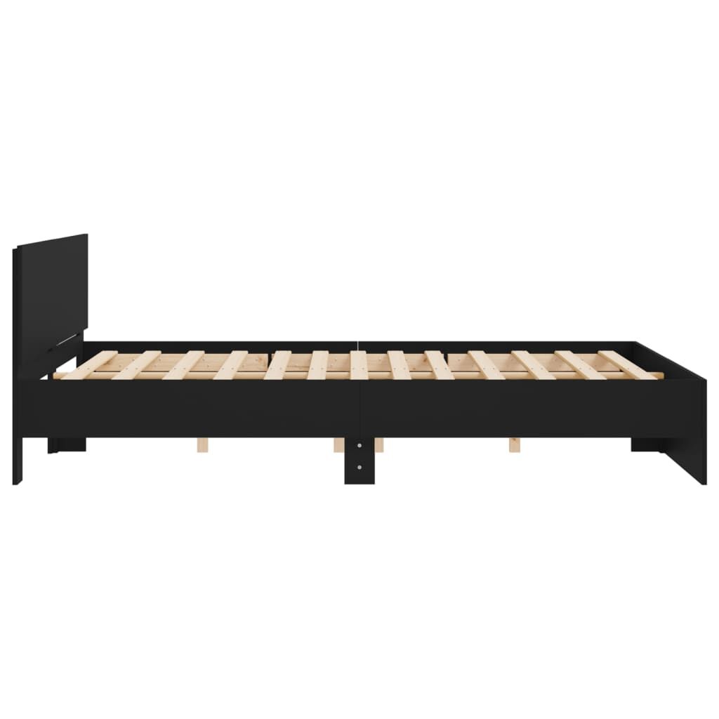 Bed Frame without Mattress Black 183x203 cm King Price