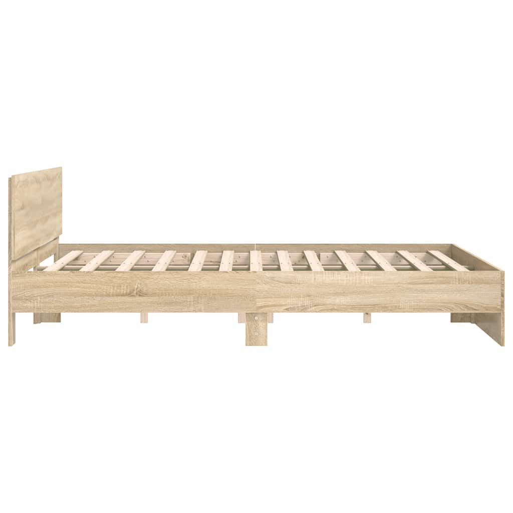 Bed Frame without Mattress Sonoma Oak 150x200 cm Price