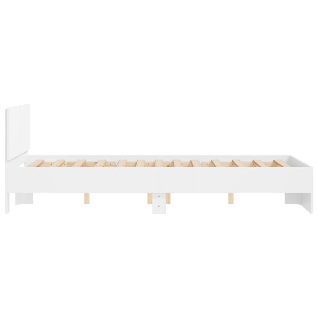 Bed Frame without Mattress White 135x190 cm Price