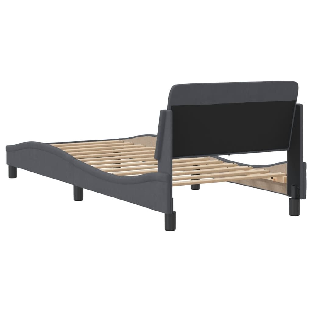 Bed Frame without Mattress Dark Grey 90x190 cm Velvet Price