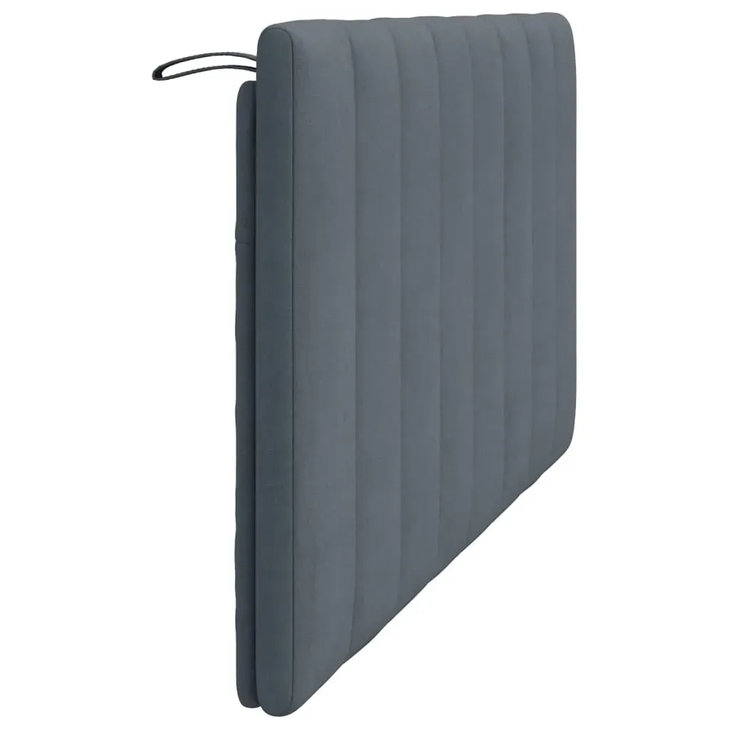 Headboard Cushion "Hanko" Dark Grey 153 cm Velvet Price