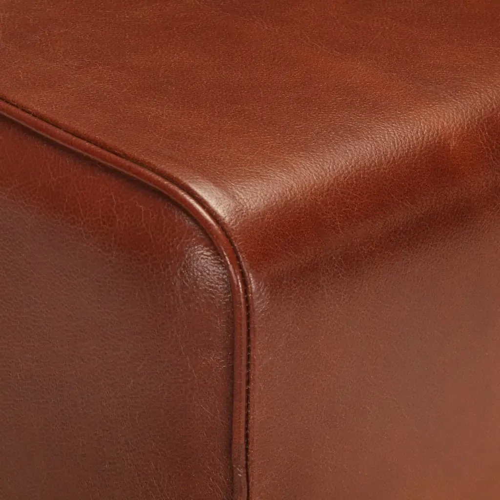 Gym Bok Bench 58 cm Brown Real Leather and Solid Mango Wood Price