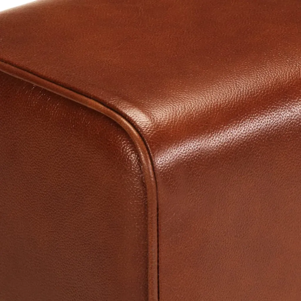 Gym Bok Bench 38 cm Brown Real Leather and Solid Mango Wood Price