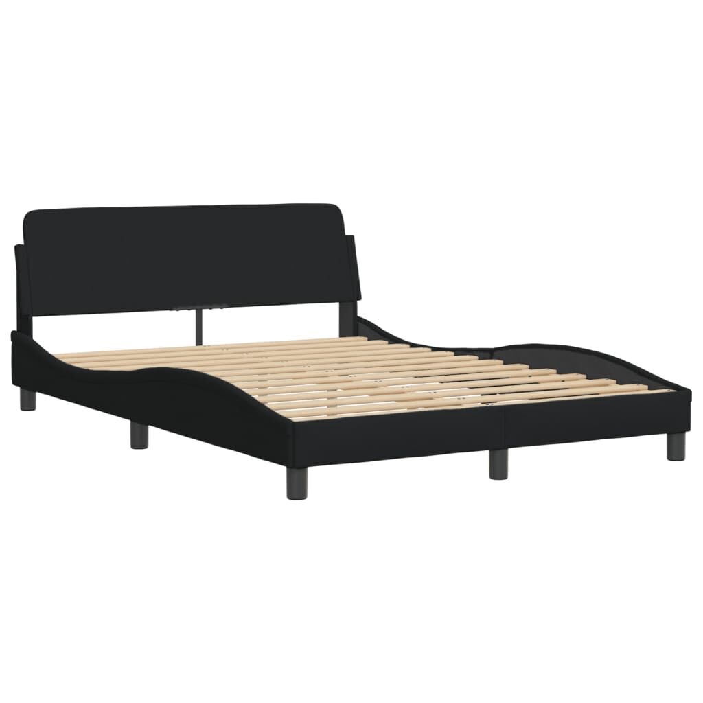Bed Frame without Mattress Black 152x203 cm Queen Fabric Price