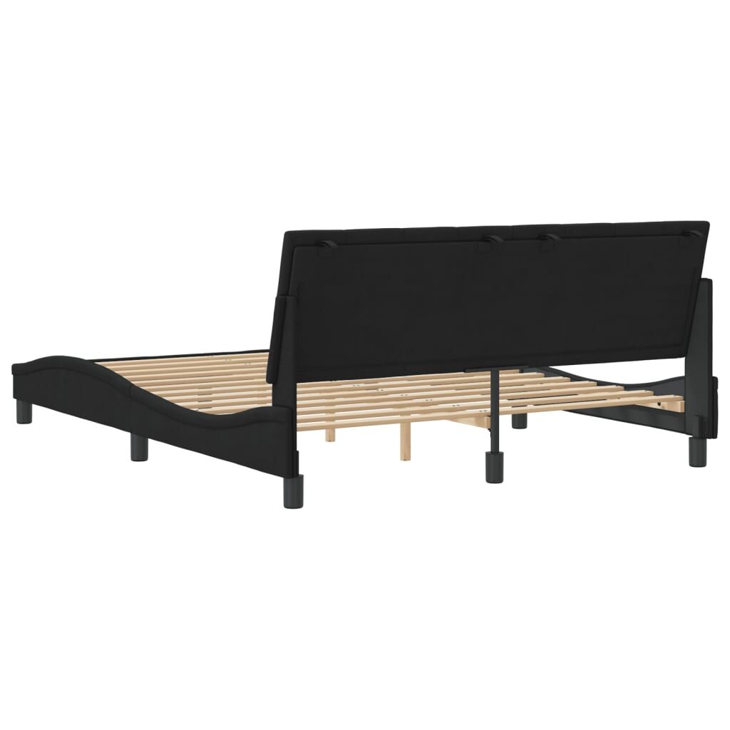Bed Frame without Mattress Black 152x203 cm Queen Velvet Price
