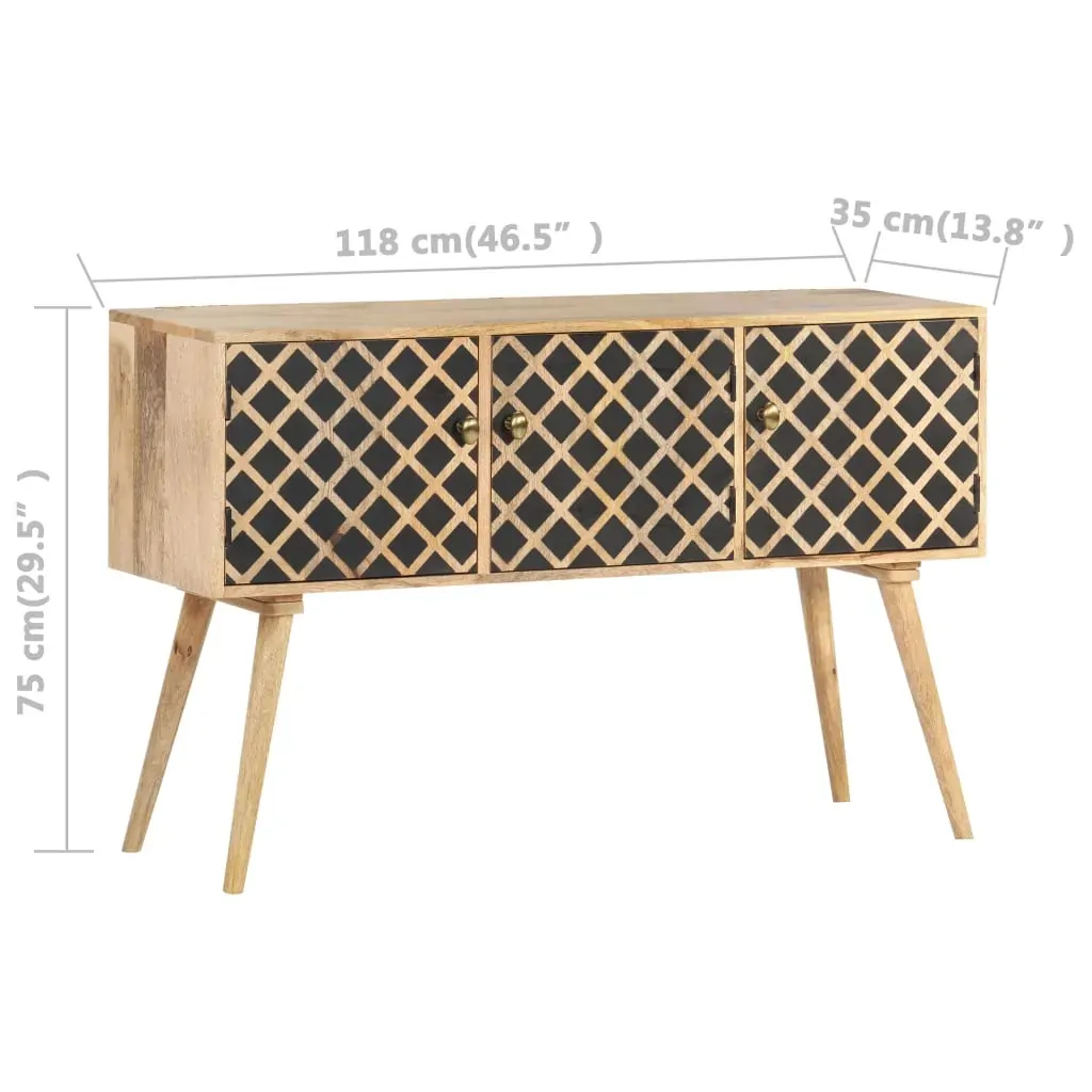 Sideboard 118x35x75 cm Solid Mango Wood Price