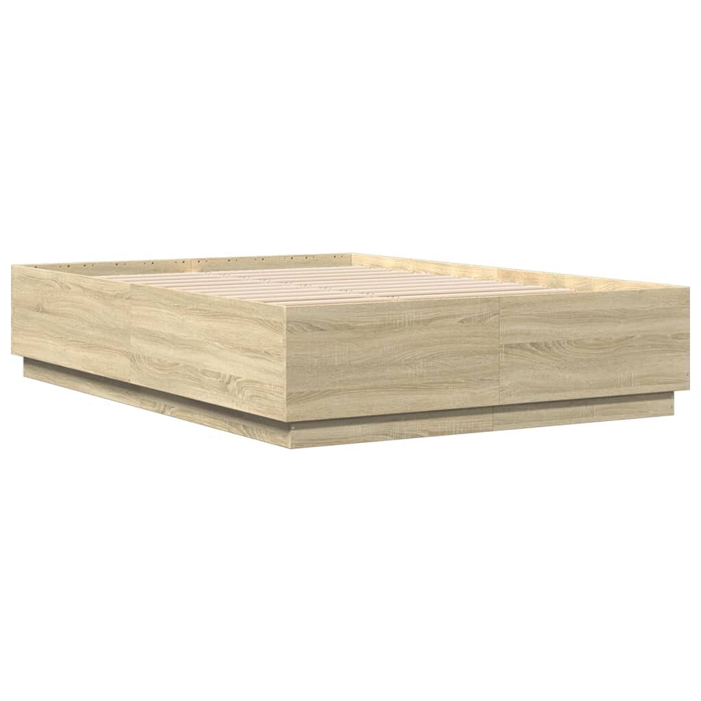 Bed Frame without Mattress Sonoma Oak 150x200 cm Price
