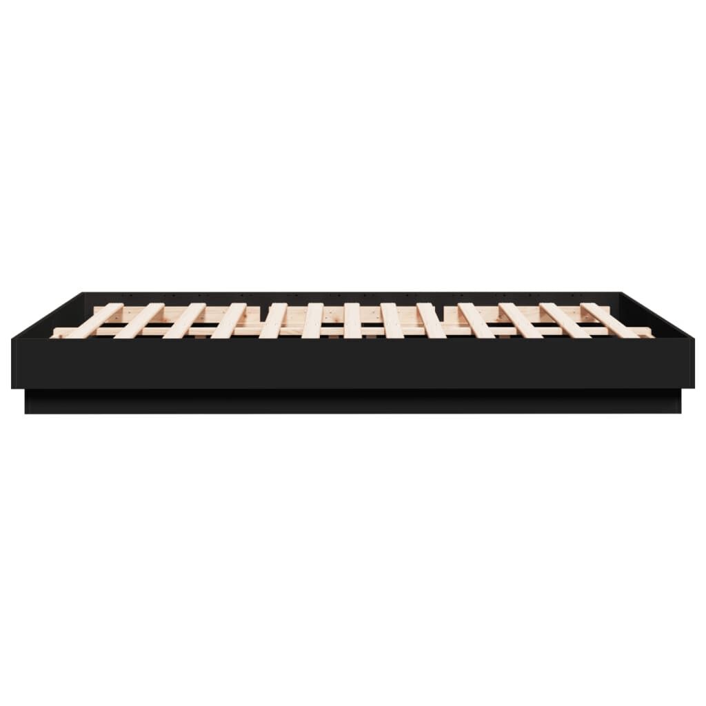 Bed Frame with LED without Mattress Black 150x200 cm Price